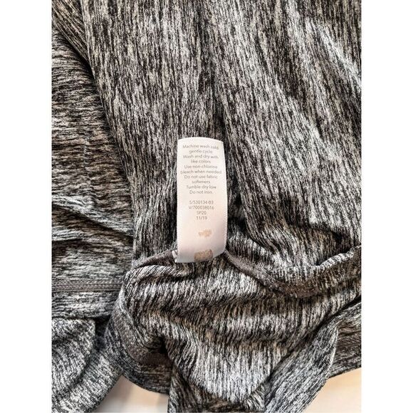 Athleta Uptempo Short Cropped Hoodie Charcoal Grey Size Large Long Sleeve Hooded - Picture 10 of 11